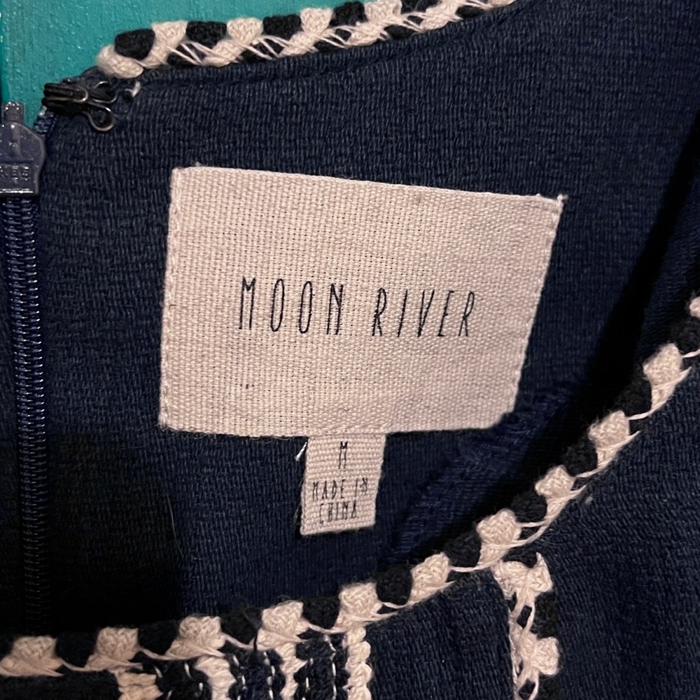 Moon River Blue Ruffle Sleeves Top - Picture 2 of 3